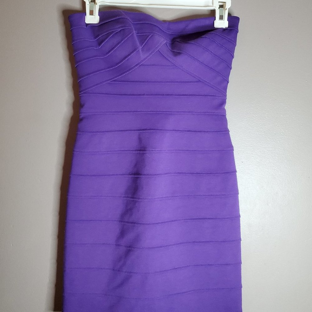 BCBG Maxazria Purple Bodycon Mini Dress